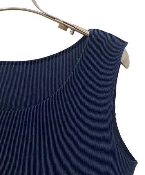 PLEATS PLEASE（プリーツプリーズ）PLEATS PLEASE (プリーツプリーズ) ノースリーブカットソー ネイビー サイズ:3の古着・服飾アイテム
