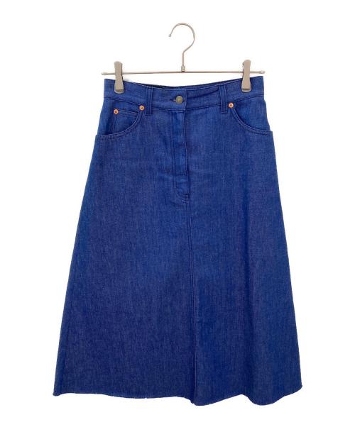 GUCCI（グッチ）GUCCI (グッチ) デニムスカート ブルー サイズ:40の古着・服飾アイテム