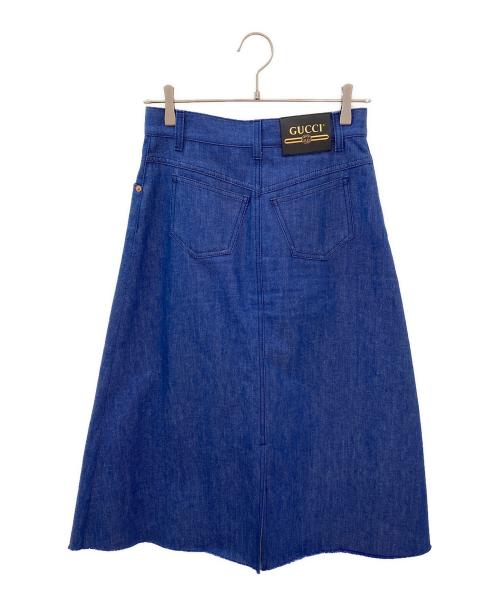 GUCCI（グッチ）GUCCI (グッチ) デニムスカート ブルー サイズ:40の古着・服飾アイテム