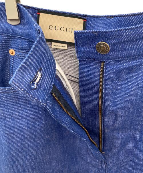 GUCCI（グッチ）GUCCI (グッチ) デニムスカート ブルー サイズ:40の古着・服飾アイテム