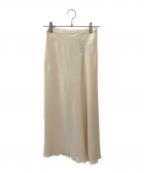 CHAOSカオス）の古着「CRリベールサテンスカート」｜ベージュ