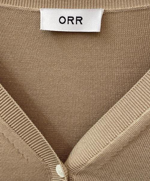 ORR（オル）ORR (オル) シルクカーディガン ベージュ サイズ:Sの古着・服飾アイテム