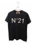 N°21（ヌメロヴェントゥーロ）の古着「ボーダーロゴTシャツ」｜ブラック
