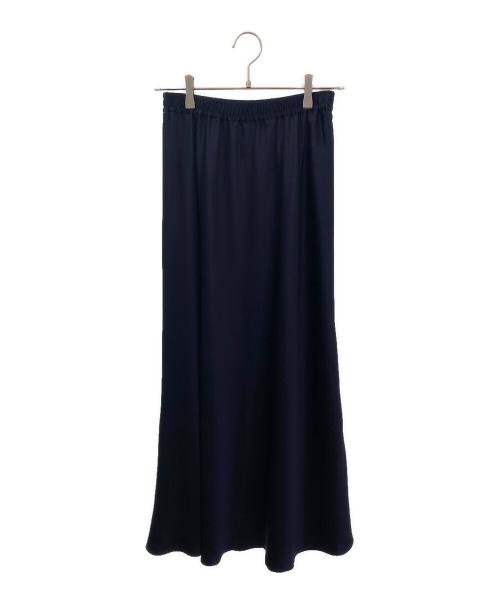 DEPAREILLE（デパリエ）DEPAREILLE (デパリエ) サテンフレアスカート ネイビー サイズ:38の古着・服飾アイテム