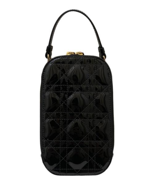 Christian Dior（クリスチャン ディオール）Christian Dior (クリスチャン ディオール) Lady Dior Call'in Dior フォンホルダー ブラックの古着・服飾アイテム