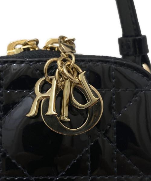Christian Dior（クリスチャン ディオール）Christian Dior (クリスチャン ディオール) Lady Dior Call'in Dior フォンホルダー ブラックの古着・服飾アイテム