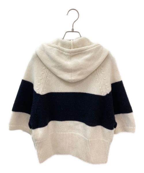 Christian Dior（クリスチャン ディオール）Christian Dior (クリスチャン ディオール) 七分袖セーター ホワイト×ブラック サイズ:42の古着・服飾アイテム