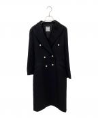MADISON BLUEマディソンブルー）の古着「ピークドラペルダブルコート」｜ブラック
