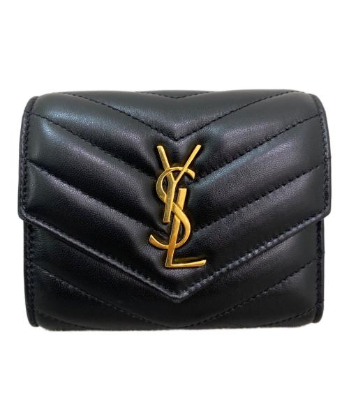 Saint Laurent Paris（サンローランパリ）Saint Laurent Paris (サンローランパリ) マルチ フォールド ウォレット ブラックの古着・服飾アイテム