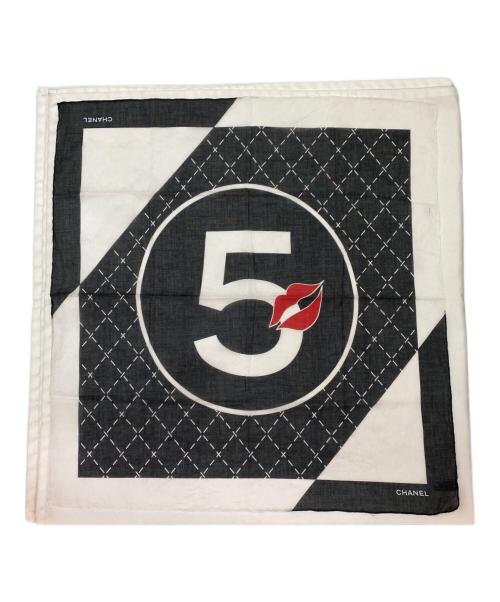 CHANEL（シャネル）CHANEL (シャネル) スカーフ ブラック×ホワイトの古着・服飾アイテム