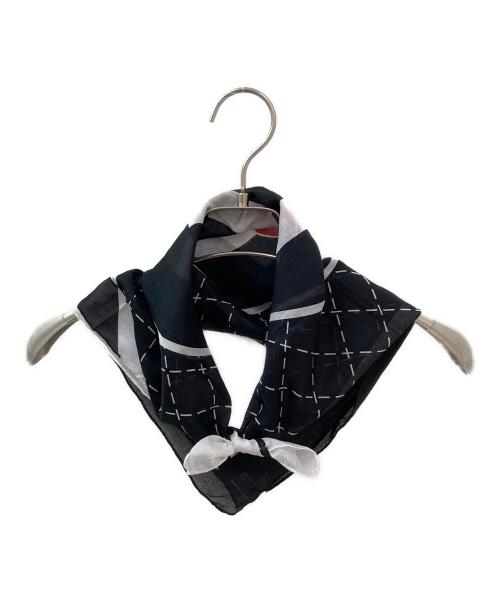 CHANEL（シャネル）CHANEL (シャネル) スカーフ ブラック×ホワイトの古着・服飾アイテム
