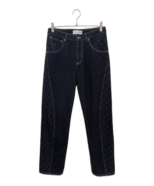 MARINE SERRE（マリーンセル）MARINE SERRE (マリーンセル) MOON LASER DENIM ブラック サイズ:36の古着・服飾アイテム