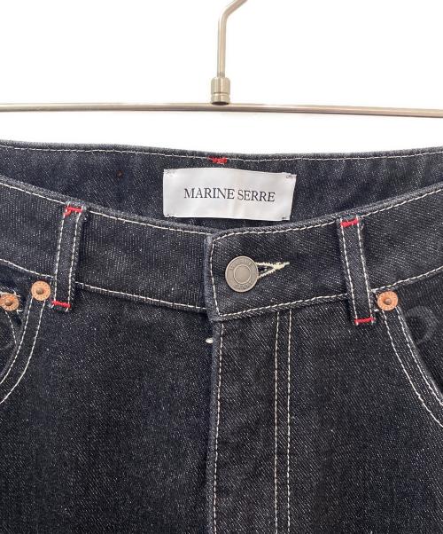 MARINE SERRE（マリーンセル）MARINE SERRE (マリーンセル) MOON LASER DENIM ブラック サイズ:36の古着・服飾アイテム