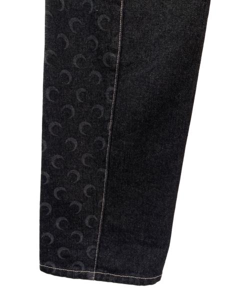 MARINE SERRE（マリーンセル）MARINE SERRE (マリーンセル) MOON LASER DENIM ブラック サイズ:36の古着・服飾アイテム