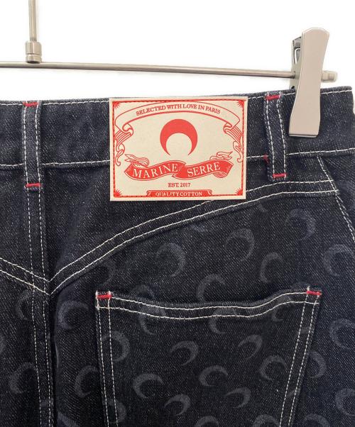 MARINE SERRE（マリーンセル）MARINE SERRE (マリーンセル) MOON LASER DENIM ブラック サイズ:36の古着・服飾アイテム