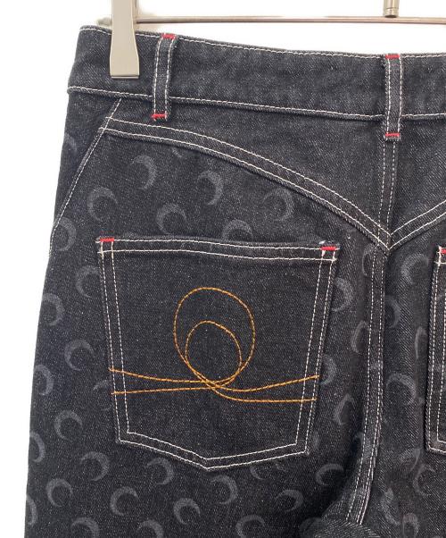 MARINE SERRE（マリーンセル）MARINE SERRE (マリーンセル) MOON LASER DENIM ブラック サイズ:36の古着・服飾アイテム