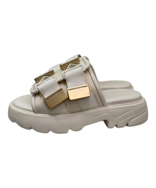 BOTTEGA VENETA（ボッテガベネタ）BOTTEGA VENETA (ボッテガベネタ) フラッシュサンダル ホワイト サイズ:36の古着・服飾アイテム