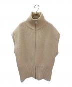 CLANEクラネ）の古着「ZIP COLLAR KNIT VEST」｜アイボリー