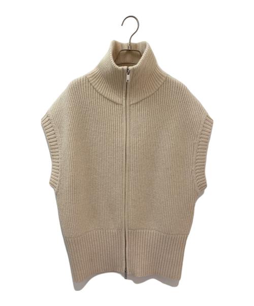 CLANE（クラネ）CLANE (クラネ) ZIP COLLAR KNIT VEST アイボリー サイズ:２の古着・服飾アイテム