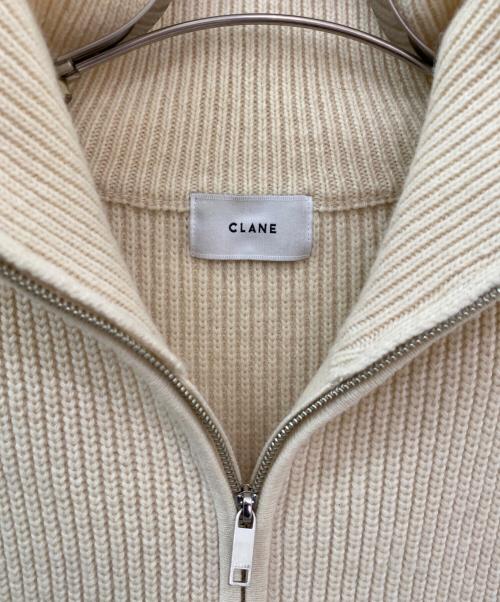 CLANE（クラネ）CLANE (クラネ) ZIP COLLAR KNIT VEST アイボリー サイズ:２の古着・服飾アイテム
