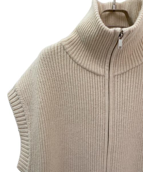 CLANE（クラネ）CLANE (クラネ) ZIP COLLAR KNIT VEST アイボリー サイズ:２の古着・服飾アイテム