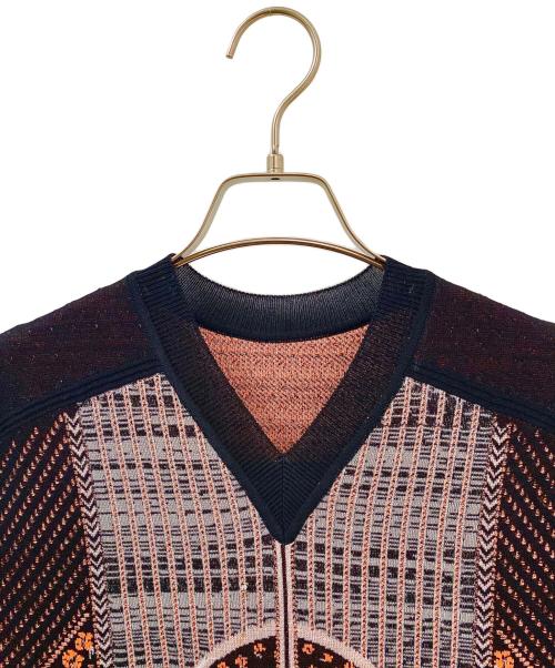 Mame Kurogouchi（マメクロゴウチ）Mame Kurogouchi (マメクロゴウチ) 金木犀柄ニットベスト ブラック サイズ:2の古着・服飾アイテム