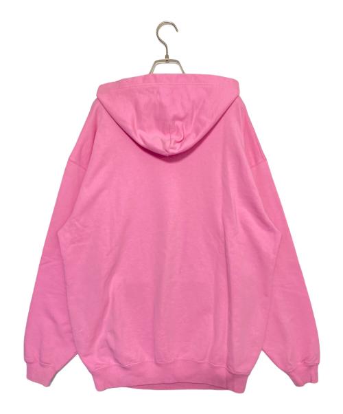 BALENCIAGA（バレンシアガ）BALENCIAGA (バレンシアガ) ラインストーンBBロゴプルオーバーパーカー ピンク サイズ:XSの古着・服飾アイテム