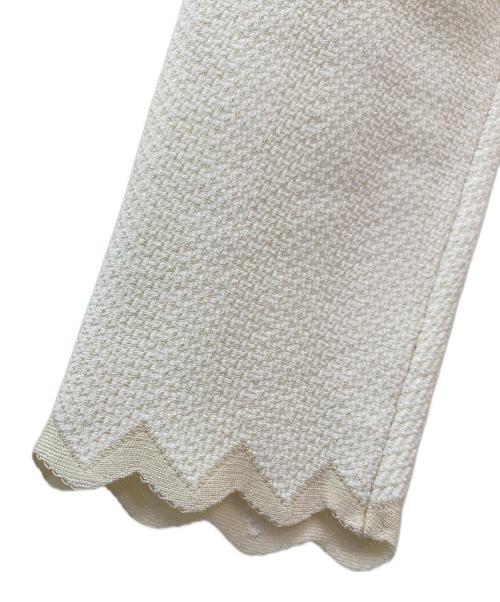 ALAIA（アライア）ALAIA (アライア) トクルーネッククロップドカーディガン ホワイト サイズ:36の古着・服飾アイテム