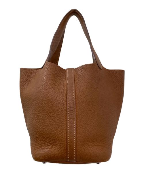HERMES（エルメス）HERMES (エルメス) ピコタンロックPM/シルバー金具/トリヨンクレマンス/□N刻印 ブラウン系 サイズ:PMの古着・服飾アイテム