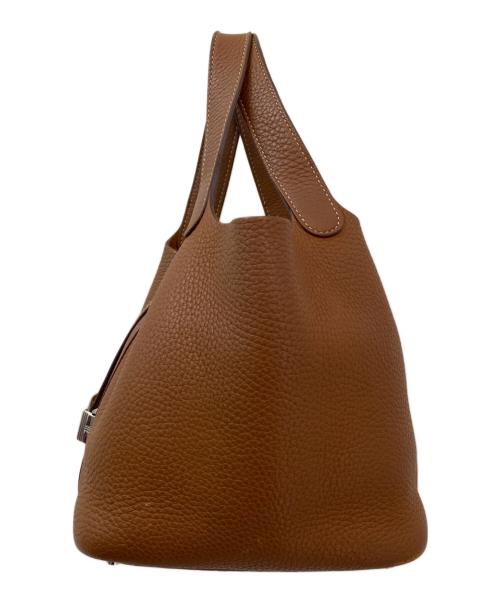 HERMES（エルメス）HERMES (エルメス) ピコタンロックPM/シルバー金具/トリヨンクレマンス/□N刻印 ブラウン系 サイズ:PMの古着・服飾アイテム