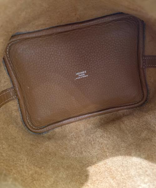 HERMES（エルメス）HERMES (エルメス) ピコタンロックPM/シルバー金具/トリヨンクレマンス/□N刻印 ブラウン系 サイズ:PMの古着・服飾アイテム