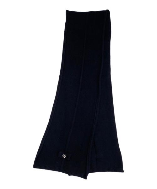 CHANEL（シャネル）CHANEL (シャネル) カシミヤマフラー ブラックの古着・服飾アイテム