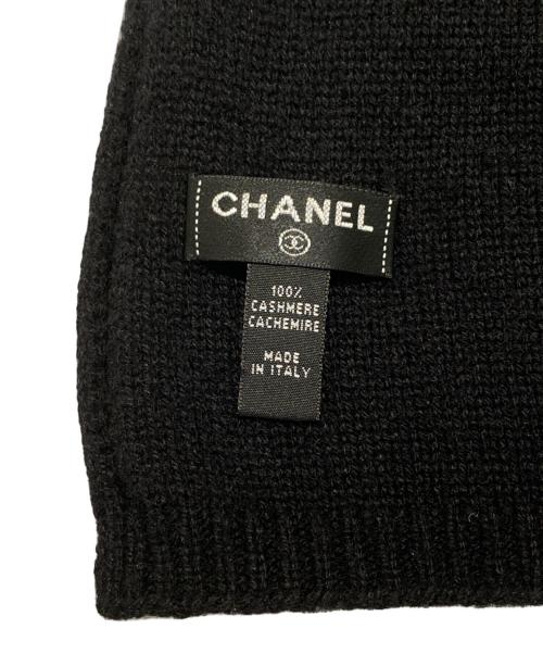CHANEL（シャネル）CHANEL (シャネル) カシミヤマフラー ブラックの古着・服飾アイテム