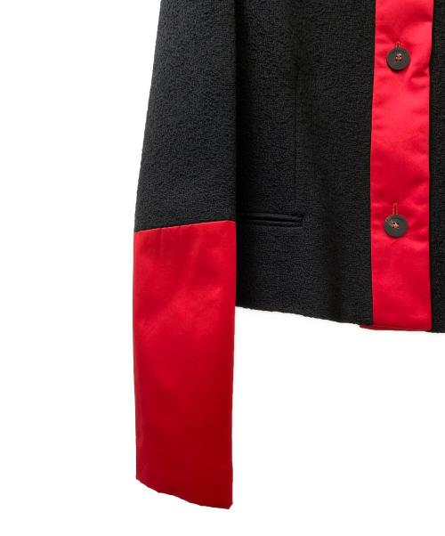 Ferragamo（フェラガモ）Ferragamo (フェラガモ) 切替ジャケット ブラック×レッド サイズ:40の古着・服飾アイテム