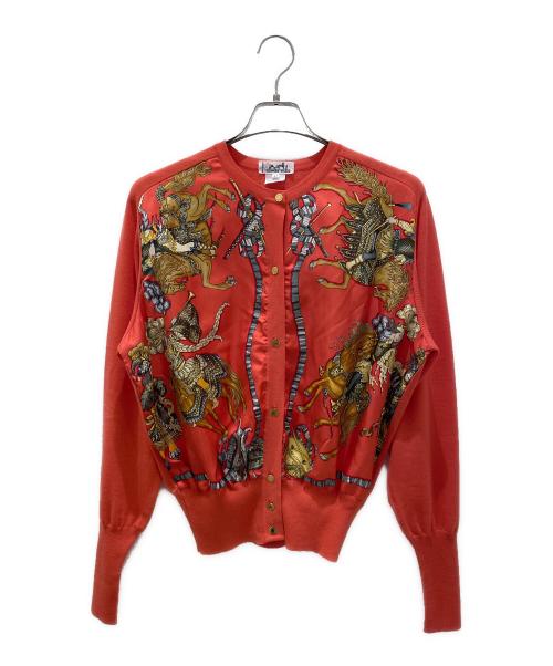 HERMES（エルメス）HERMES (エルメス) シルクブラウス/カーディガン レッド サイズ:42の古着・服飾アイテム