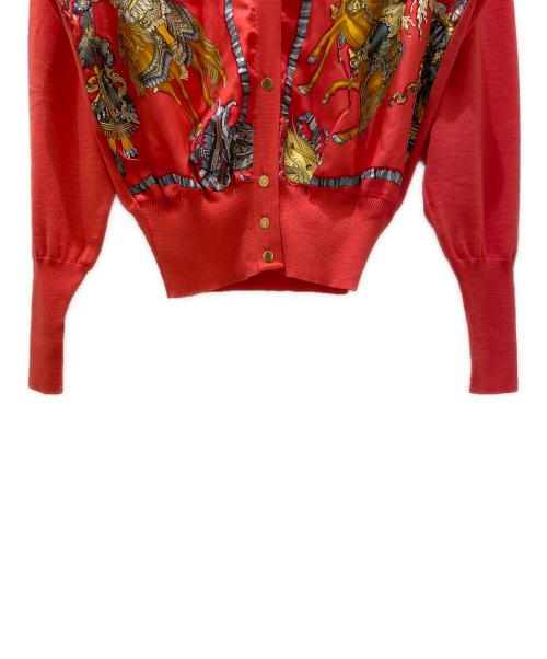 HERMES（エルメス）HERMES (エルメス) シルクブラウス/カーディガン レッド サイズ:42の古着・服飾アイテム