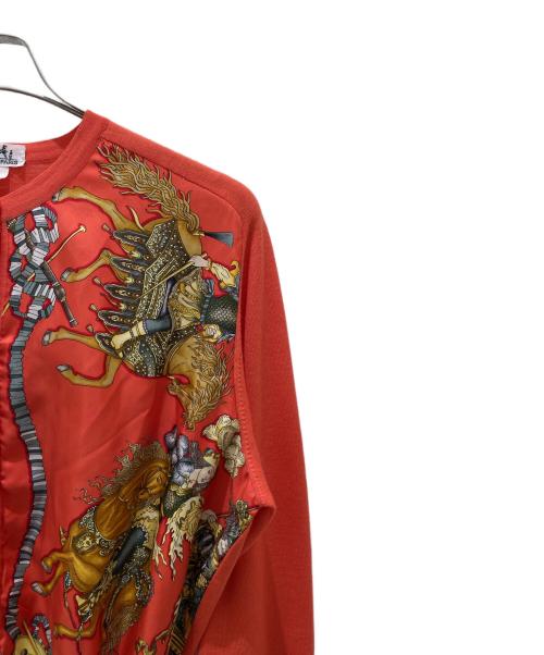 HERMES（エルメス）HERMES (エルメス) シルクブラウス/カーディガン レッド サイズ:42の古着・服飾アイテム