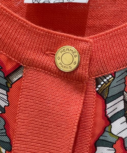 HERMES（エルメス）HERMES (エルメス) シルクブラウス/カーディガン レッド サイズ:42の古着・服飾アイテム