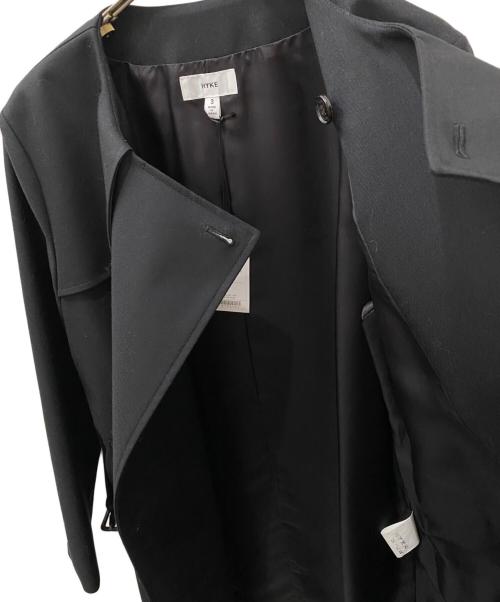 HYKE（ハイク）HYKE (ハイク) ノーカラーコート ブラック サイズ:3の古着・服飾アイテム