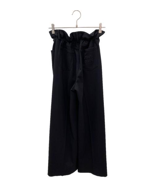 MIU MIU（ミュウミュウ）MIU MIU (ミュウミュウ) スラックス ブラック サイズ:36の古着・服飾アイテム