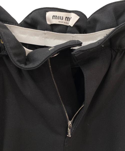 MIU MIU（ミュウミュウ）MIU MIU (ミュウミュウ) スラックス ブラック サイズ:36の古着・服飾アイテム