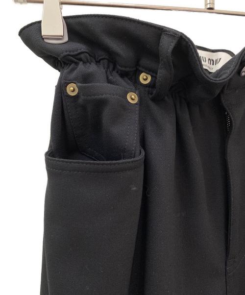 MIU MIU（ミュウミュウ）MIU MIU (ミュウミュウ) スラックス ブラック サイズ:36の古着・服飾アイテム