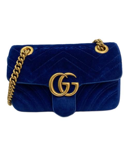 GUCCI（グッチ）GUCCI (グッチ) スモールショルダーバッグ ブルーの古着・服飾アイテム