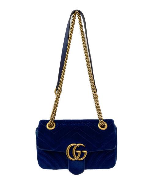 GUCCI（グッチ）GUCCI (グッチ) スモールショルダーバッグ ブルーの古着・服飾アイテム