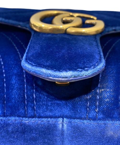GUCCI（グッチ）GUCCI (グッチ) スモールショルダーバッグ ブルーの古着・服飾アイテム
