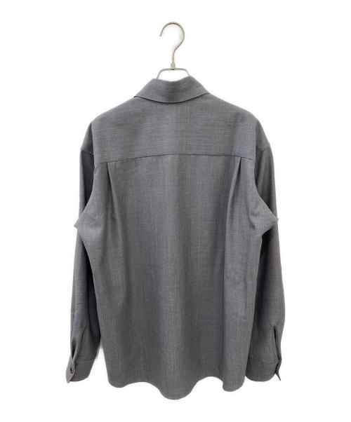 MUSE de Deuxieme Classe（ミューズ ドゥーズィエム クラス）MUSE de Deuxieme Classe (ミューズ ドゥーズィエム クラス) WOOL SERGE JACK シャツ/ウールシャツ グレー サイズ:-の古着・服飾アイテム