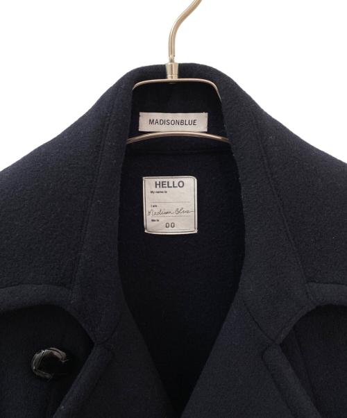 MADISON BLUE（マディソンブルー）MADISON BLUE (マディソンブルー) BIG P CAPE カシミヤ混ケープコート ネイビー サイズ:00の古着・服飾アイテム