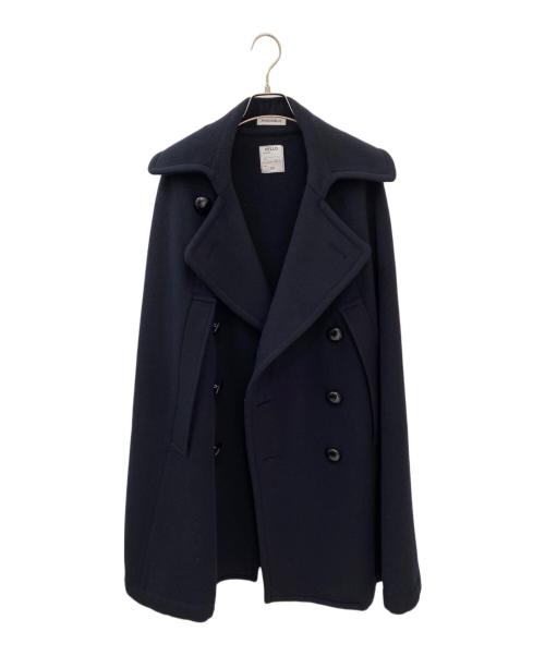 MADISON BLUE（マディソンブルー）MADISON BLUE (マディソンブルー) BIG P CAPE カシミヤ混ケープコート ネイビー サイズ:00の古着・服飾アイテム
