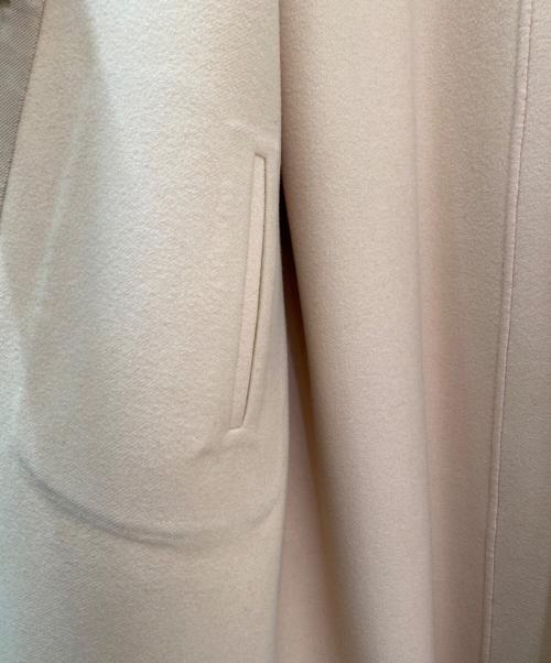 DRAWER（ドゥロワー）DRAWER (ドゥロワー) 配色リバーノーカラーコート イエロー サイズ:36の古着・服飾アイテム