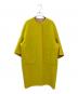 DRAWER（ドゥロワー）の古着「配色リバーノーカラーコート」｜イエロー
